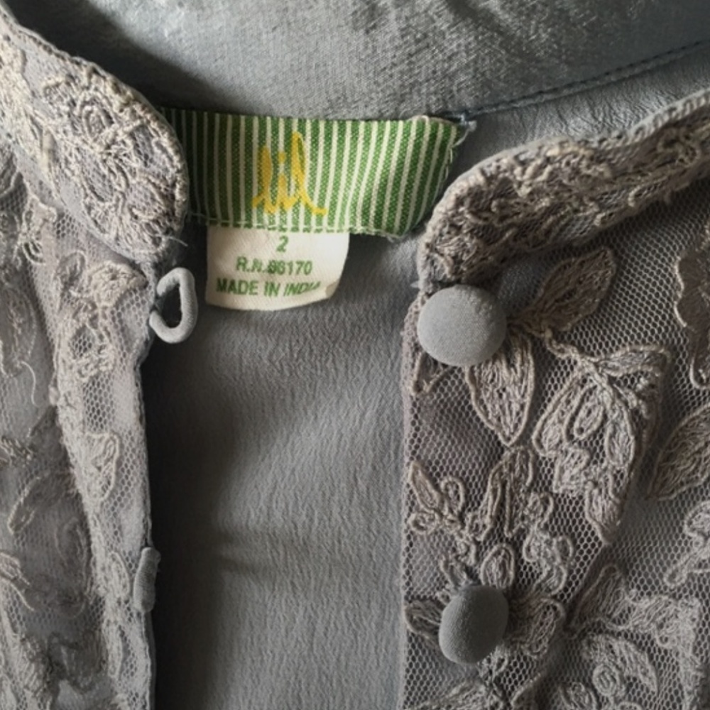 Anthropologie (Lil) Victorian Lace Silk Dress - Picture 5 of 6